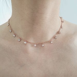 Rose gold tone necklace